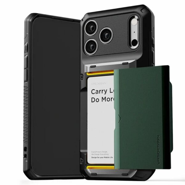 (สินค้าพร้อมส่ง) VRS Damda Glide Pro Case เคส iPhone 17 Pro Max – Metallic Green