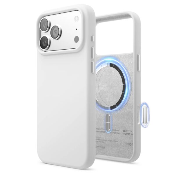 Elago Magnetic Silicone Case (Camera Control Key Included) เคส iPhone 17 Pro Max - White [Pre-Order]