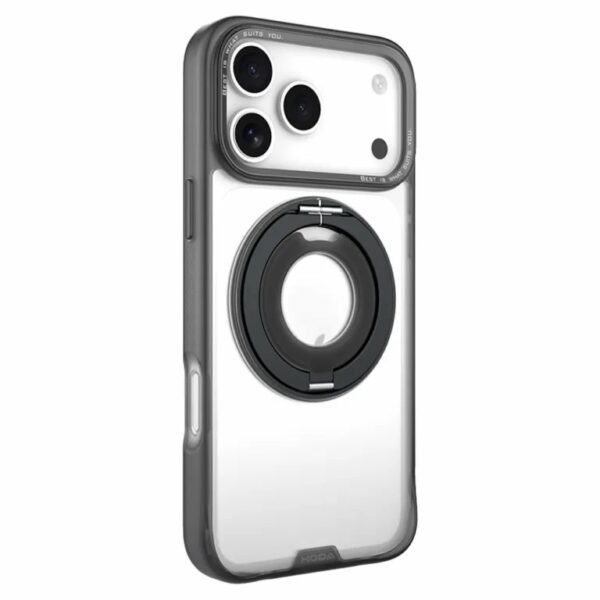 Hoda Rough Case (Magnetic) with 360° Rotating Ring Stand Case เคส iPhone 17 Pro Max – Black [Pre-Order]