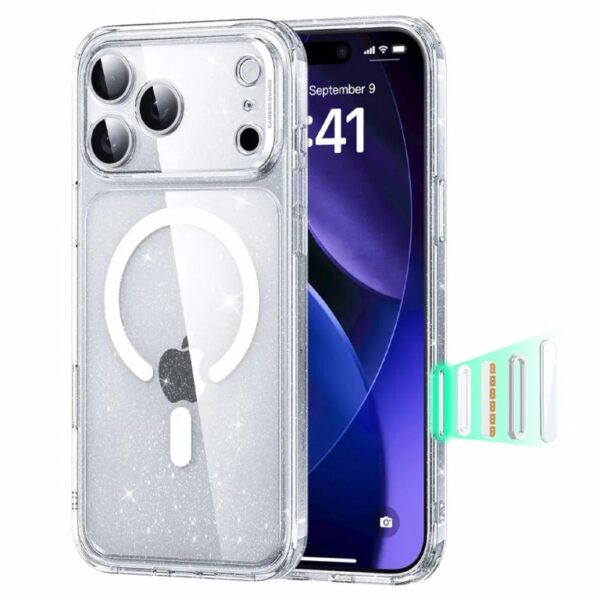 ESR Classic Hybrid Case (Camera Control Button) Case เคส iPhone 17 Pro Max – Clear Shimmer [Pre-Order]