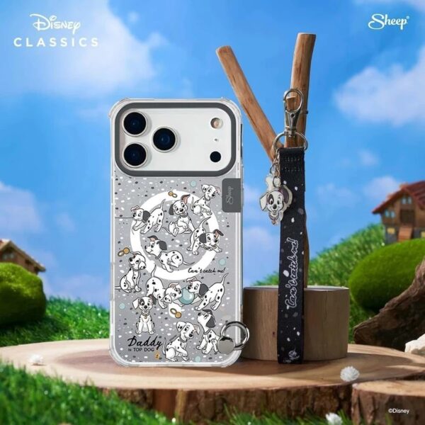 (สินค้าพร้อมส่ง) Sheep Disney Animal Collection with Magsafe Case เคส iPhone 17 Pro Max - 101 Dalmatians (ฟรี! สายคล้องข้อมือ)