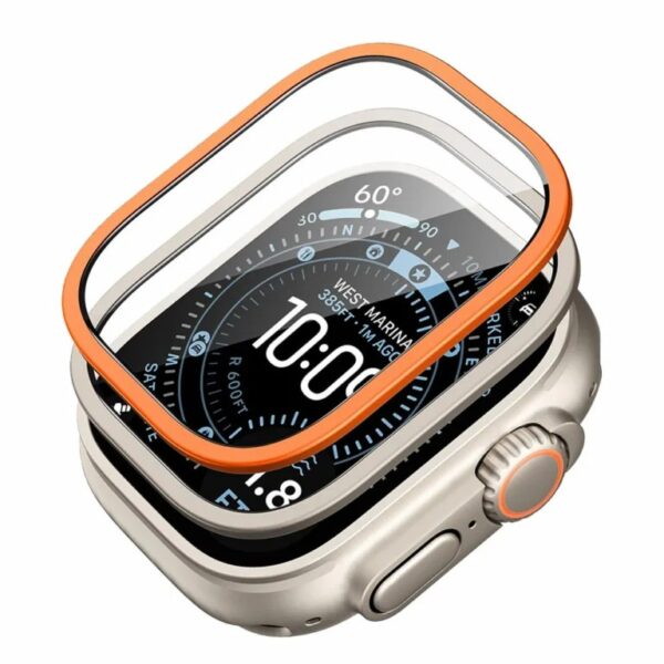 ESR Armorite Protection ฟิล์มกระจก Apple Watch Ultra 1/2/3 (49mm) – Titanium/Orange (2ชิ้น)