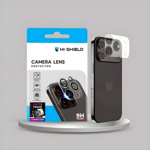 (สินค้าพร้อมส่ง) Hishield Matte Frame Lens ฟิล์มกันรอยฐานกล้อง iPhone 17 Pro