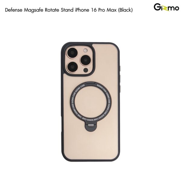 iPhone 16 Pro Max Gizmo Defense Magsafe Rotate Stand Case - Black