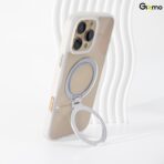 iPhone 16 Pro Max Gizmo Defense Magsafe Rotate Stand Case - White - Image 2