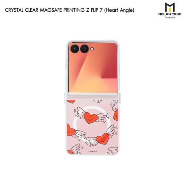 Molan Cano Crystal Clear Magsafe Printing Case เคส Samsung Z Flip 7 - Heart Angel [Pre-Order]