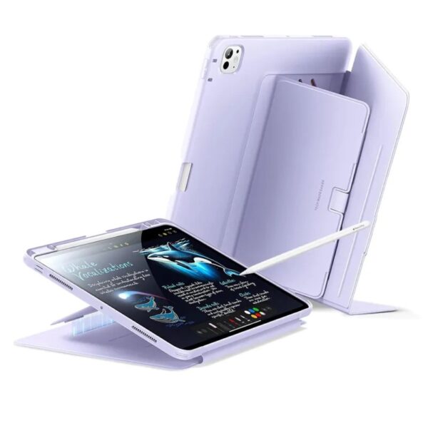 ESR Flip Magnetic Case (Pencil Holder) Case เคส iPad Pro 13″ (M5/M4) – Purple