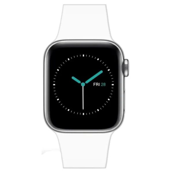 MINTAPPLE. Perfect Fit Silicone Band สายนาฬิกา Apple Watch 42(3)/44/45/46/49mm - White/Silver