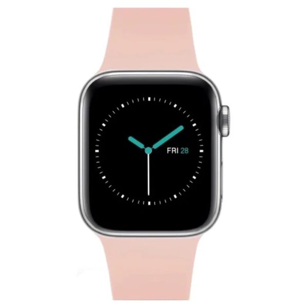 MINTAPPLE. Perfect Fit Silicone Band สายนาฬิกา Apple Watch 42(3)/44/45/46/49mm - Pale Pink/Silver