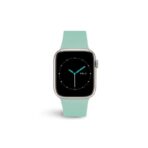 MINTAPPLE. Perfect Fit Silicone Band สายนาฬิกา Apple Watch 42(3)/44/45/46/49mm - Mist Green/Silver - Image 3