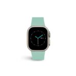 MINTAPPLE. Perfect Fit Silicone Band สายนาฬิกา Apple Watch 42(3)/44/45/46/49mm - Mist Green/Silver - Image 2