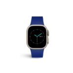 MINTAPPLE. Perfect Fit Silicone Band สายนาฬิกา Apple Watch 42(3)/44/45/46/49mm - Indigo Blue/Silver - Image 2