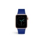 MINTAPPLE. Perfect Fit Silicone Band สายนาฬิกา Apple Watch 42(3)/44/45/46/49mm - Indigo Blue/Silver - Image 3