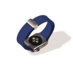 MINTAPPLE. Perfect Fit Silicone Band สายนาฬิกา Apple Watch 42(3)/44/45/46/49mm - Indigo Blue/Silver - Image 4