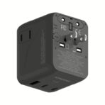 Momax 1-World2 AC 2 3-Port PD65W+ GAN 20W+USB-A18W Plug Type-A (UA26D) หัวชาร์จ+หัวแปลงปลั๊กไฟ - Black - Image 4