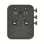 Momax 1-World2 AC 2 3-Port PD65W+ GAN 20W+USB-A18W Plug Type-A (UA26D) หัวชาร์จ+หัวแปลงปลั๊กไฟ - Black - Image 5