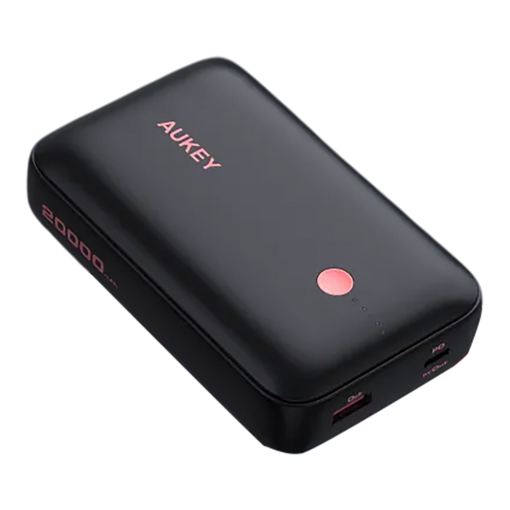 2025072313163378781_1 (สินค้าพร้อมส่ง) AUKEY PB-Y57 Spark Mini 20000 Compact Fast Charging Power Bank - Black Pink - Image 1
