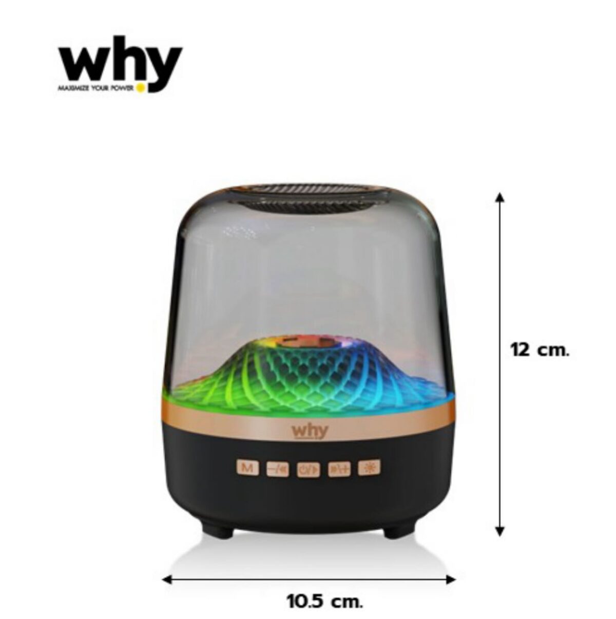 Why Beatlight Bluetooth Speaker (SP-317) - Black - Image 3