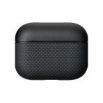 (มีสินค้าพร้อมส่ง)Pitaka Aramid Fiber Magnetic Case เคส AirPods Pro 3 – Black/Gray - Image 2