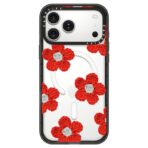Casetify Impact Case (Magsafe) เคส iPhone 17 Pro Max – Crochet Flowers Red
