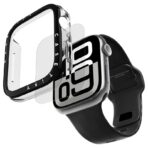 Casetify Clear Case with Screen Protector เคสและฟิล์ม Apple Watch Series 10 (42mm) – Black