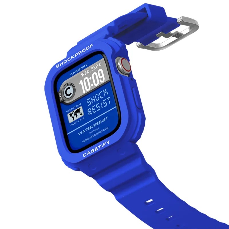 messageImage_1766906412796 Casetify The Bounce Odyssey Band เคสและสายนาฬิกา Apple Watch 46mm – Electric Blue/Silver - Image 1