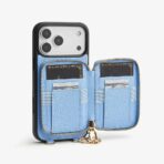 Custype Leather Case with Stand & Round Pouch เคส iPhone 17 Pro Max – Blue [Pre-Order] - Image 10