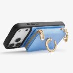Custype Leather Case with Stand & Round Pouch เคส iPhone 17 Pro Max – Blue [Pre-Order] - Image 9