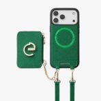 Custype Leather Case with Stand & Round Pouch เคส iPhone 17 Pro Max – Green [Pre-Order] - Image 9