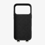 Custype Lychee Pattern Leather with Pouch & Silk Scarf Wrist Strap  เคส iPhone 17 Pro Max – Blue [Pre-Order] - Image 9