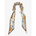 Custype Lychee Pattern Leather with Pouch & Silk Scarf Wrist Strap  เคส iPhone 17 Pro Max – Beige [Pre-Order] - Image 6