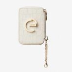 Custype Crocodile Pattern Leather with Pouch & Silk Scarf Wrist Strap เคส iPhone 17 Pro Max – Beige [Pre-Order] - Image 3