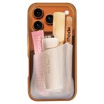 Ninja Labs  Flex Pouch® Case เคส iPhone 17 Pro – Mocha/Clear [Pre-Order]