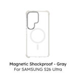 (สินค้าพร้อมส่ง)(📢 จองเลย! เคส + ฟิล์ม ลดแรง 300 บาท!!) Hi-Shield Magsafe Shockproof Case เคส Samsung Galaxy S26 Ultra – Grey