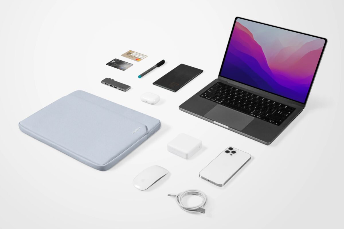 (สินค้าพร้อมส่ง) Tomtoc Light (A18) MacBook Protection Sleeve ซองกระเป๋าสำหรับ Laptop / MacBook ขนาด 14″ – Mist Blue - Image 11