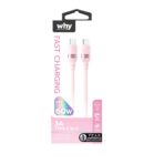 Why Pixie C to C 60W Cable 1.2M (UC-4201C) - Pink - Image 3