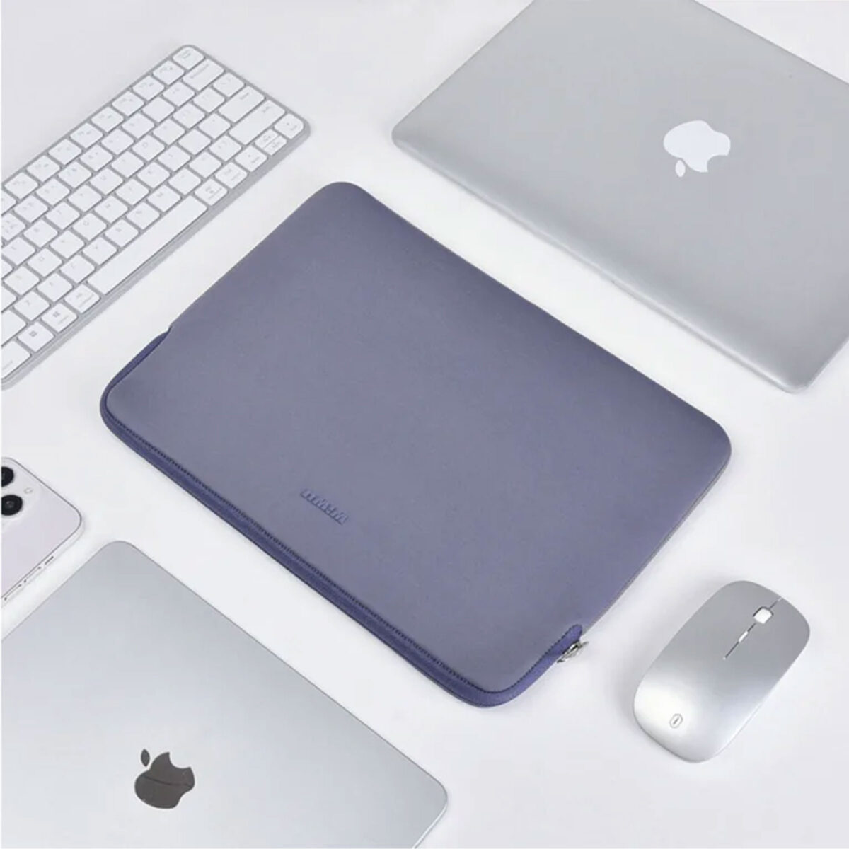 WiWU Skin Zero Sleeve กระเป๋าซอง Laptop/MacBook 14″ – Purple - Image 4