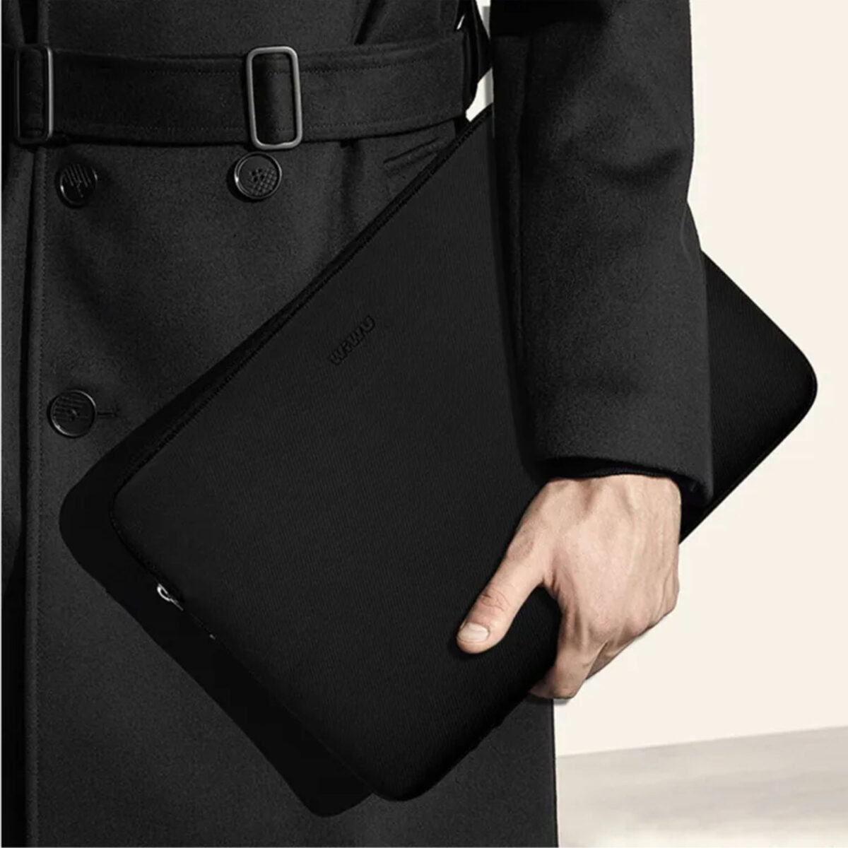 WiWU Skin Zero Sleeve กระเป๋าซอง Laptop/MacBook 13″ – Black - Image 2