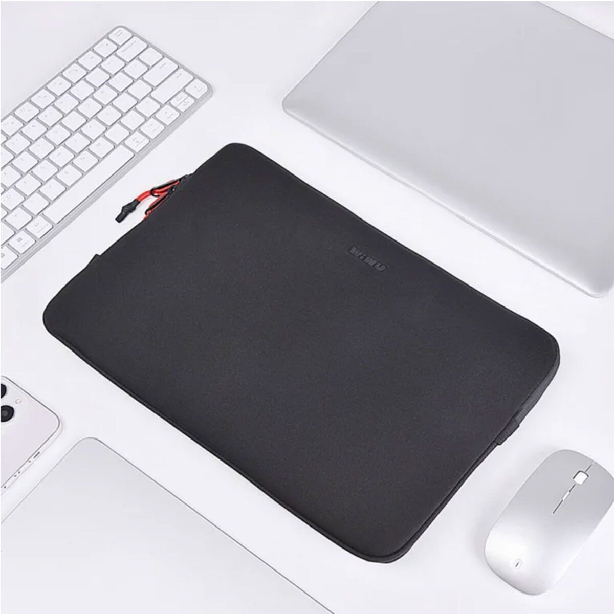 WiWU Skin Armor Sleeve กระเป๋าซอง Laptop/MacBook ขนาด 14″ – Black - Image 5