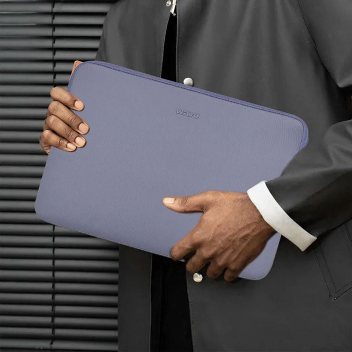 WiWU Skin Zero Sleeve กระเป๋าซอง Laptop/MacBook 14″ – Purple - Image 7