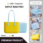 Gizmo Fungoofun DAYLY BAG with Inner Bag รุ่น F551 กระเป๋าสะพาย EVA ดีไซน์ล้ำสมัย - Pink - Image 2