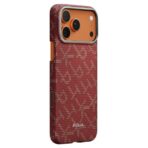 (มีพร้อมส่ง) (⭐ซื้อเคส+ฟิล์มกระจก ลด 300 บาท) PITAKA  Monogram Leaping Edge Case เคส iPhone 17 Pro – Red/Gold - Image 2