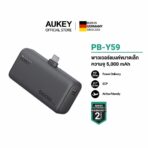 (มีพร้อมส่ง)(มาตรฐาน CCC) AUKEY PB-Y59 Spark Mini 5000mAh (Typ-C) - Dark Gray