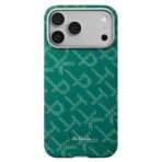 (⭐ซื้อเคส+ฟิล์มกระจก ลด 300 บาท) PITAKA  Monogram Leaping Edge Case เคส iPhone 17 Pro Max – Green/Gold