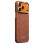 (มีพร้อมส่ง) (⭐ซื้อเคส+ฟิล์มกระจก ลด 300 บาท) PITAKA Monogram Leaping Edge Case เคส iPhone 17 Pro Max – Blue Orange - Image 2