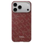 (มีพร้อมส่ง) (⭐ซื้อเคส+ฟิล์มกระจก ลด 300 บาท) PITAKA  Monogram Leaping Edge Case เคส iPhone 17 Pro – Red/Gold