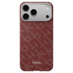 (มีพร้อมส่ง) (⭐ซื้อเคส+ฟิล์มกระจก ลด 300 บาท) PITAKA  Monogram Leaping Edge Case เคส iPhone 17 Pro Max – Red/Gold