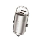 WiWU Nano Dual C Fast Car Charger 30W (Wi-QC029) – Titanium[Pre-Order]
