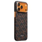 (มีพร้อมส่ง) (⭐ซื้อเคส+ฟิล์มกระจก ลด 300 บาท) PITAKA Monogram Leaping Edge Case เคส iPhone 17 Pro Max – Orange Black - Image 2