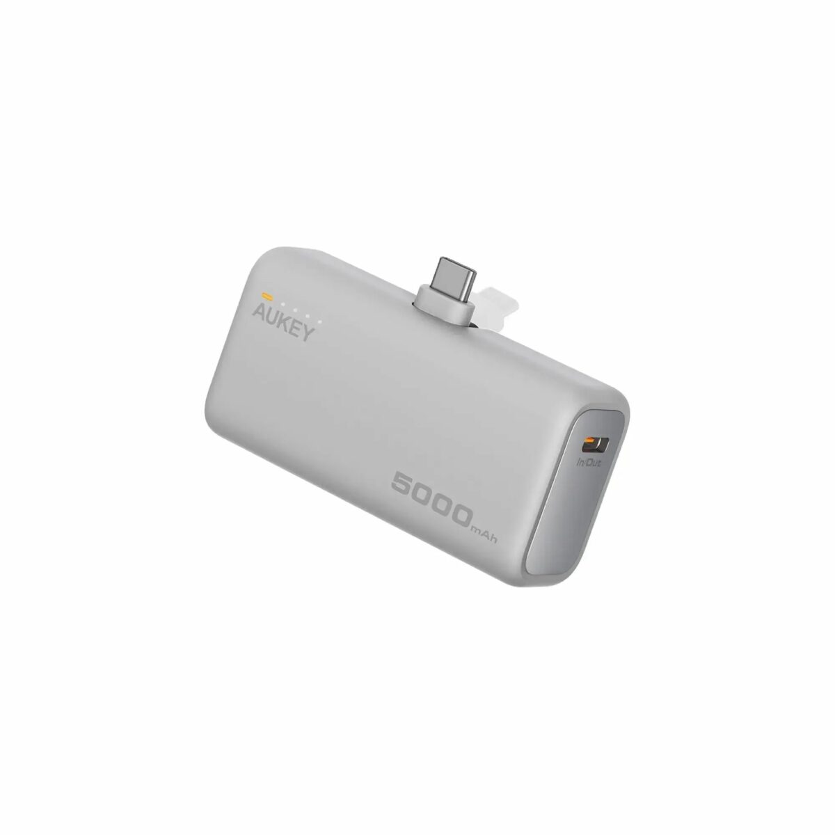 (มาตรฐาน CCC) AUKEY PB-Y59 Spark Mini 5000mAh (Typ-C) - Frost White - Image 3